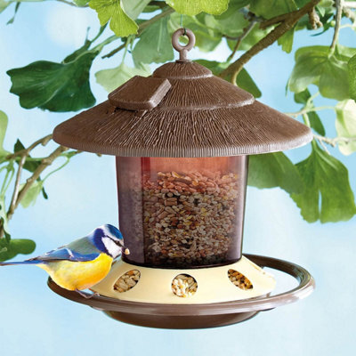Gainsborough Seed Bird Feeder, 8 Feeding Ports With Resting Rim, Overhanging Roof & Easy-Fill Design, 19Cm Height - image 1