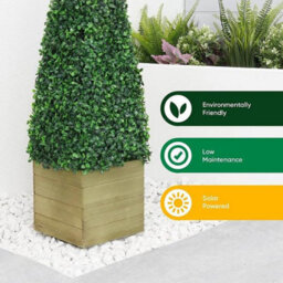 Artificial Pyramid Tree 90Cm Decorative Topiary Plant For Indoor And Outdoor Use In Gardens Entrances And Patios - thumbnail 5
