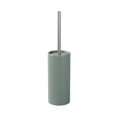 GoodHome Koros Sage Grey Ceramic, Polypropylene (Pp) & Stainless Steel Toilet Brush & Holder - image 1