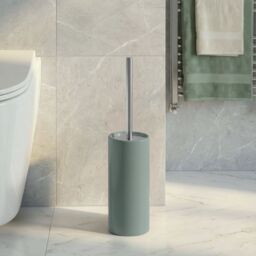GoodHome Koros Sage Grey Ceramic, Polypropylene (Pp) & Stainless Steel Toilet Brush & Holder - thumbnail 4