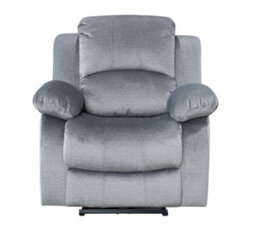 Recliner Manual Chair In Grey Chenille Fabric - thumbnail 3