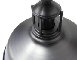 Long Life Lamps Company Vintage Retro Industrial Flush Mount Farmhouse Pewter Grey Ceiling Light Shade M008 - thumbnail 5