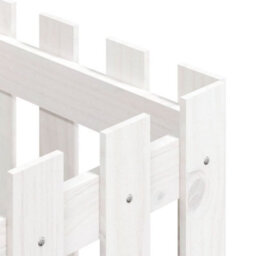 Berkfield Versatile Garden Planter With Fence Design White 40X40X40 Cm Solid Wood Pine - thumbnail 7