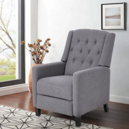 Living Room Recliner Armchair Push Back Chair Rest Sofa Seater W/wood Legs - thumbnail 5