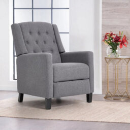 Living Room Recliner Armchair Push Back Chair Rest Sofa Seater W/wood Legs - thumbnail 4