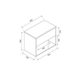 Homestylestore Dark Oak 800mm Led Lit Wall Hung Bathroom Vanity Unit Round Pebble Countertop Basin Open Shelf - thumbnail 3