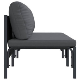 Berkfield Modern Outdoor Furniture With Cushion 2 Pcs Anthracite Steel - thumbnail 6
