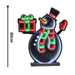 Snowtime Infinity Christmas Decoration Light Up Led White Snowman Indoor Outdoor 60Cm - thumbnail 8