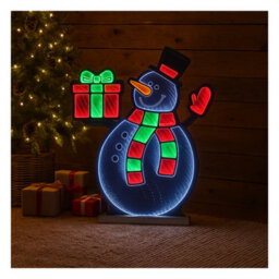 Snowtime Infinity Christmas Decoration Light Up Led White Snowman Indoor Outdoor 60Cm - thumbnail 6