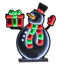 Snowtime Infinity Christmas Decoration Light Up Led White Snowman Indoor Outdoor 60Cm