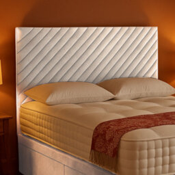 "Urban Textures - Seren Luxury 20"" High Velvet Fabric Upholstered Headboard - White" - thumbnail 1