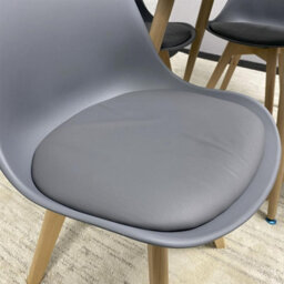 Kosy Koala Dining Table And 4 Chairs Grey Round Table With 4 Grey Plastic Chairs Dining Room Furniture - thumbnail 8