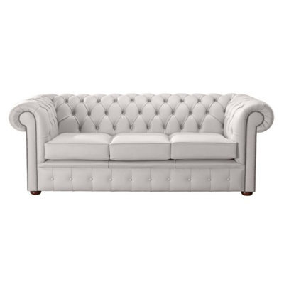 Chesterfield 3 Seater Shelly Grove Leather Sofa Bespoke In Classic Style - image 1