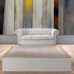 Chesterfield 3 Seater Shelly Grove Leather Sofa Bespoke In Classic Style - thumbnail 3