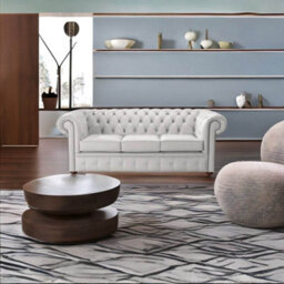 Chesterfield 3 Seater Shelly Grove Leather Sofa Bespoke In Classic Style - thumbnail 2