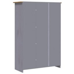 Vidaxl 3-Door Wardrobe Grey 118X50X171.5 Cm Pine Panama Range - thumbnail 7