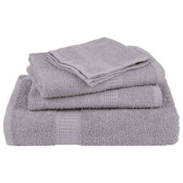 Berkfield Bath Towels 2 Pcs Grey 100X150 Cm 360 Gsm 100% Cotton - thumbnail 4