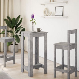 Berkfield Bar Table Concrete Grey 51X50X103.5 Cm Engineered Wood - thumbnail 3