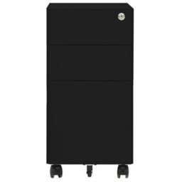 Berkfield Mobile File Cabinet Black 30X45X59 Cm Steel - thumbnail 2
