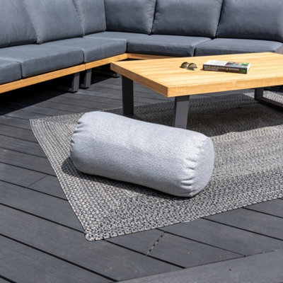 Agora Senda Ceniza Large Round Bolster Cushion - 60Cm X 30Cm