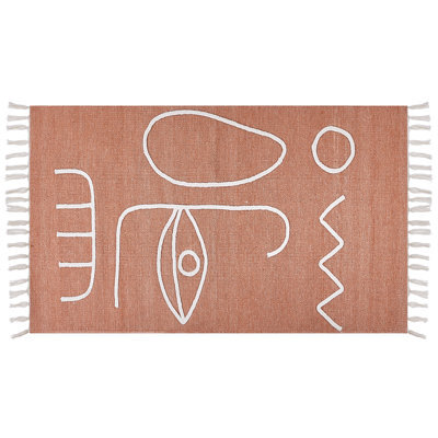 Beliani Outdoor Rug Yavu Light Red 80 X 150 Cm - image 1