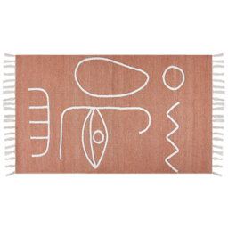 Beliani Outdoor Rug Yavu Light Red 80 X 150 Cm - thumbnail 1