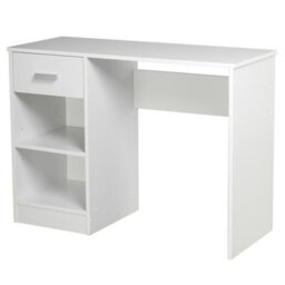 Urbn-Living Urbnliving Height 74Cm 1 Drawer Wooden Bedroom Computer Work Table Colour White Office Desk Dressing Jewellery Unit - thumbnail 3