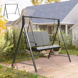 Outsunny Swing Stand, Meta Swing Frame, 240Kg Weight Capacity, Black - thumbnail 7