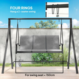 Outsunny Swing Stand, Meta Swing Frame, 240Kg Weight Capacity, Black - thumbnail 5