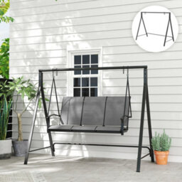 Outsunny Swing Stand, Meta Swing Frame, 240Kg Weight Capacity, Black - thumbnail 9