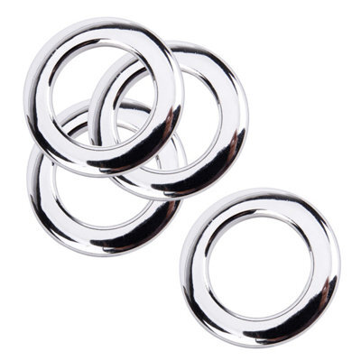 Neel Blue 42mm Platic Eyelets, Silver Grommet Rings For Curtains & Drapes, Backdrop, 10Pcs - image 1