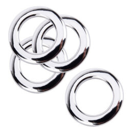 Neel Blue 42mm Platic Eyelets, Silver Grommet Rings For Curtains & Drapes, Backdrop, 10Pcs