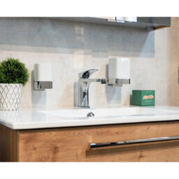 Smedbo Porcelain Tumbler With Polished Chrome Wall Mount Holder - thumbnail 3