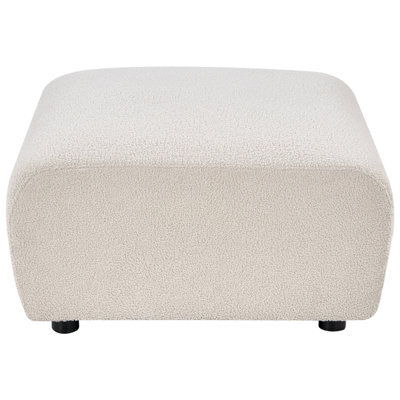 Wyld And Coco Casalux Ottoman In Off-White Boucle, Modular Footstool For Modern Living Rooms - image 1