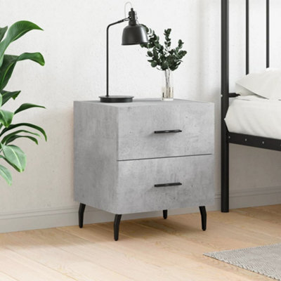 Berkfield Bedside Cabinet Concrete Grey 40X35X47.5 Cm Engineered Wood - image 1