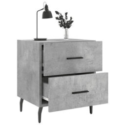 Berkfield Bedside Cabinet Concrete Grey 40X35X47.5 Cm Engineered Wood - thumbnail 4