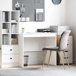 Berkfield Computer Desk White Engineered Wood 90 X 50 X 76 Cm Tough - thumbnail 1