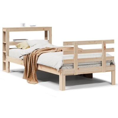 Berkfield Rustic Bed Frame With Headboard Without Mattress 90X200 Cm