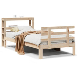 Berkfield Rustic Bed Frame With Headboard Without Mattress 90X200 Cm