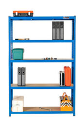Rhino Racking 2 Bays - 180 X 120 X 45Cm - Blue - 5 Tier Boltless Heavy Duty Garage Shelving Unit - 1000Kg Load Weight - thumbnail 4