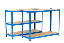 Rhino Racking 2 Bays - 180 X 120 X 45Cm - Blue - 5 Tier Boltless Heavy Duty Garage Shelving Unit - 1000Kg Load Weight - thumbnail 6
