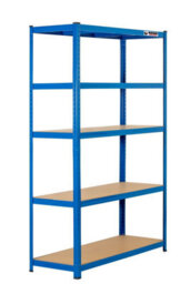 Rhino Racking 2 Bays - 180 X 120 X 45Cm - Blue - 5 Tier Boltless Heavy Duty Garage Shelving Unit - 1000Kg Load Weight - thumbnail 1