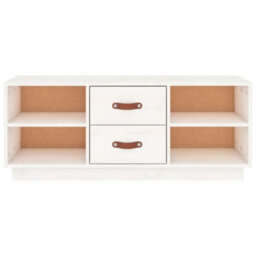 Walplus Tv Cabinet White 100X34X40 Cm Solid Wood Pine - thumbnail 6