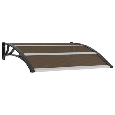 Berkfield Door Canopy Black 120X100 Cm Pc - image 1