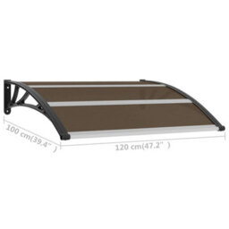 Berkfield Door Canopy Black 120X100 Cm Pc - thumbnail 6