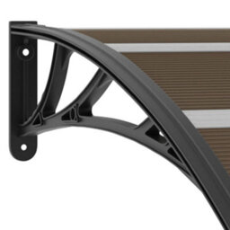 Berkfield Door Canopy Black 120X100 Cm Pc - thumbnail 4