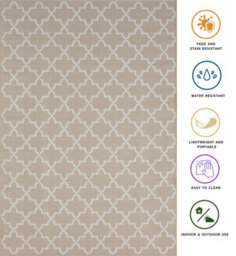 Homeart Outdoor Rugs Easy Cleaning Area Rugs For Balcony,garden,picnic,uv Weather Resistant Aqua Cream, 200 X 290 Cm - thumbnail 6