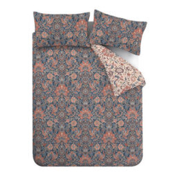 Pineapple Elephant Keera Floral Reversible Duvet Cover Set With Pillowcase Navy Blue - thumbnail 5