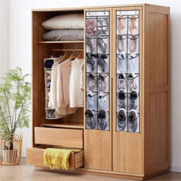 White 12 Pocket Shoe Holder Organiser Over The Door Hanging Shelf Rack Storage Hook - thumbnail 6