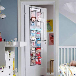 White 12 Pocket Shoe Holder Organiser Over The Door Hanging Shelf Rack Storage Hook - thumbnail 4